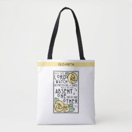 Gele roos | Mizpah | Gepersonaliseerd Tote Bag