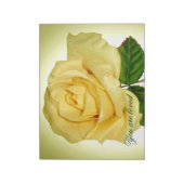 Gele roos notitieblok (Linkerzijde)