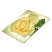 Gele roos notitieblok (Schuin)