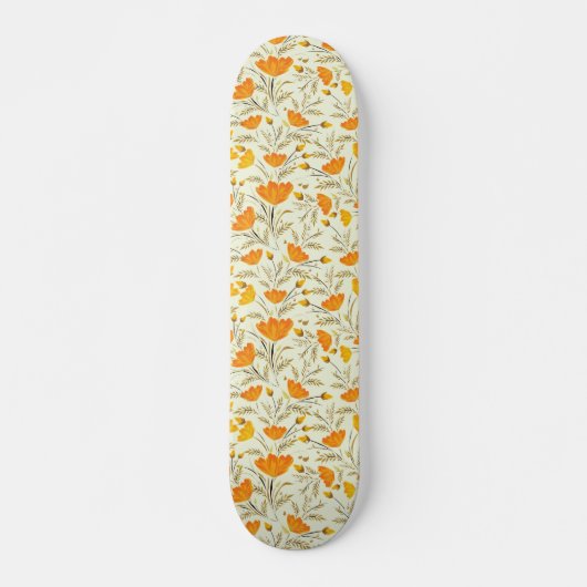 Gele roos persoonlijk skateboard (Voorkant)