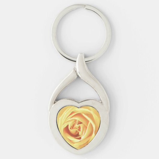 Gele roos print sleutelhanger (Voorkant)