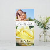 Gele Roos  "Reserveer de Datum" Save The Date (Staand voorkant)
