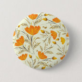Gele roos ronde button 5,7 cm (Voorkant)