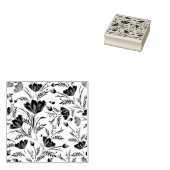 Gele roos rubberstempel (Gestempeld)