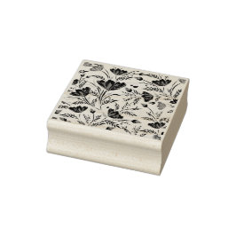 Gele roos rubberstempel