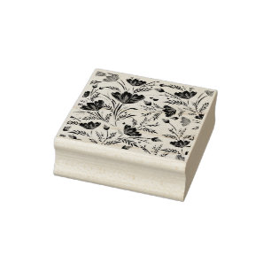 Gele roos rubberstempel
