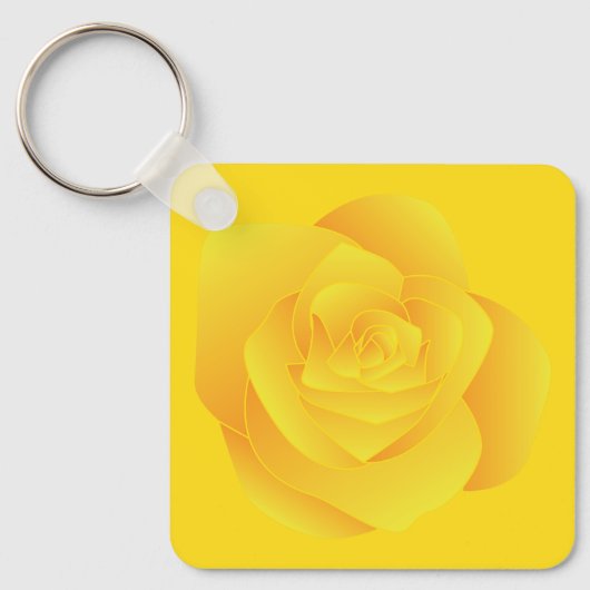 Gele Roos Sleutelhanger (Voorkant)