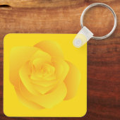 Gele Roos Sleutelhanger (Achterkant)
