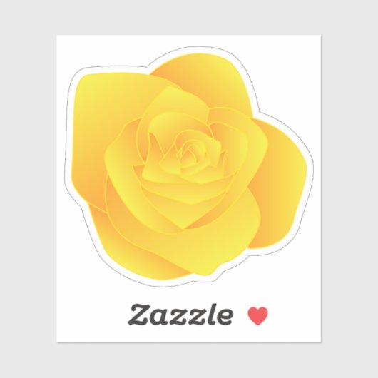 Gele Roos Sticker (Vel)