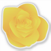 Gele Roos Sticker (Voorkant)