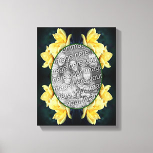 Gele Roos Trio Frame Maak Je Eigen Foto Canvas Afdruk