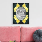 Gele Roos Trio Frame Maak Je Eigen Foto Canvas Afdruk (Insitu (Woonkamer))