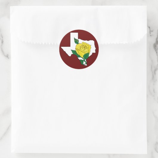 Gele roos van Texaanse Sticker (Tas)