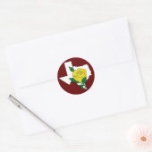 Gele roos van Texaanse Sticker (Envelop)