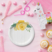 Gele Roos van Texas Bruiloft Papieren Bordje (Feest)