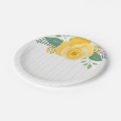 Gele Roos van Texas Bruiloft Papieren Bordje (Gekanteld)