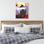 Gele roos van Texas Canvas Afdruk (Insitu (Slaapkamer))