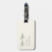 Gele Roos van Texas - Gingham Staat met Rozen Bagagelabel (Achterkant verticaal)