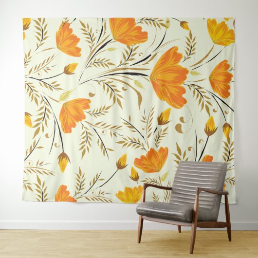 Gele roos wandkleed (In Situ (horizontaal))