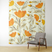 Gele roos wandkleed (In situ)