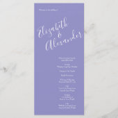 Gele Roos Weddenschap met Periwinkle Menu (Voorkant)