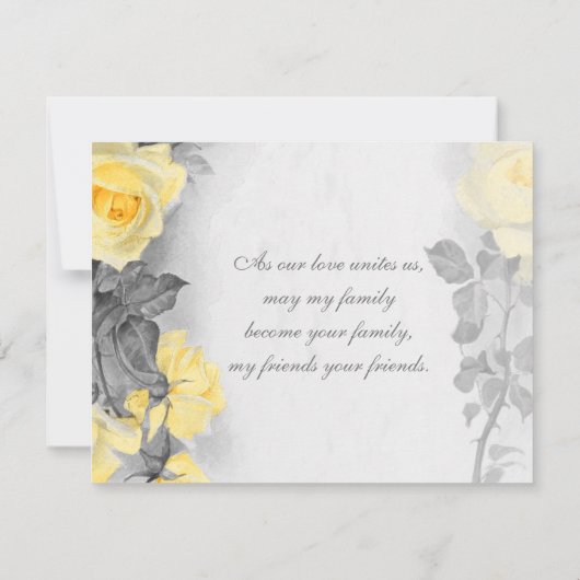 Gele Roos Weddenschap Sparen de Datum Save The Date (Achterkant)