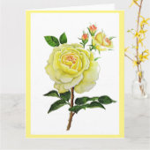 Gele roos wenskaart kaart (Gele Bloem)