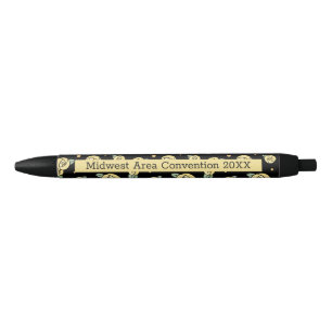 Gele roos Zwart & Geel Gepersonaliseerd Zwarte Inkt Pen