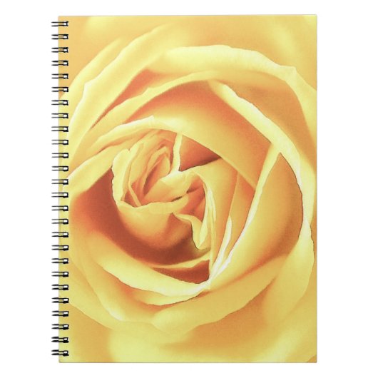 Gele roosprint notitieboek (Voorkant)