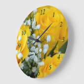 Gele Rose #4 Klock- personaliseer naar wens Grote Klok (Hoek)