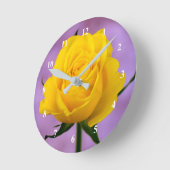 Gele Rose Acrylic wall klok (Hoek)