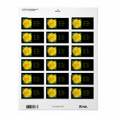 Gele Rose adresetiketten Etiket (Full Sheet)