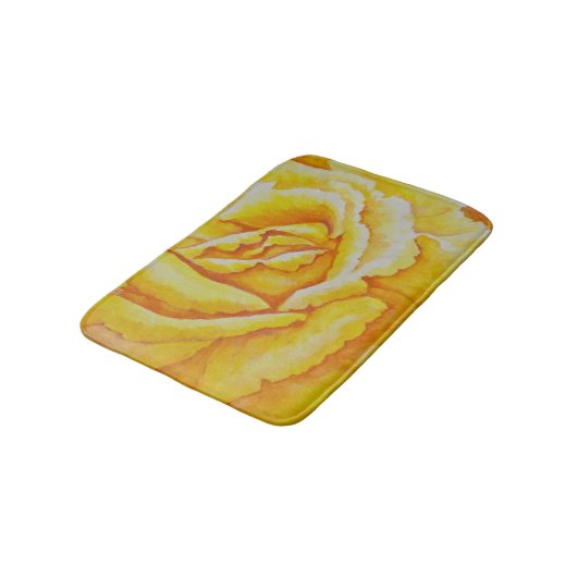 Gele Rose Badmat (Gekanteld)