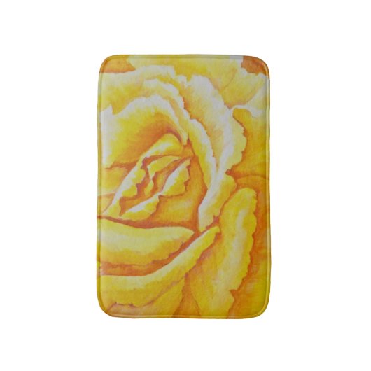 Gele Rose Badmat (Voorkant Verticaal)