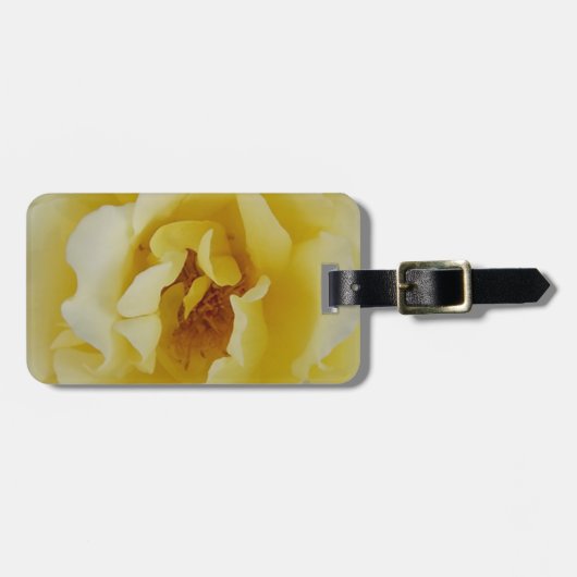 Gele Rose Bagagelabel (Voorkant horizontaal)