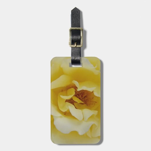 Gele Rose Bagagelabel (Voorkant verticaal)