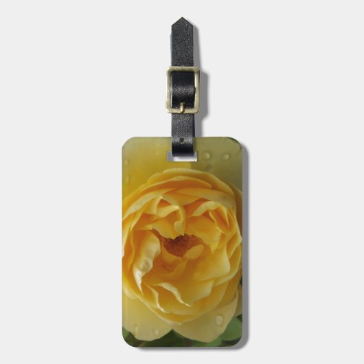 Gele Rose Bagagelabel (Voorkant verticaal)