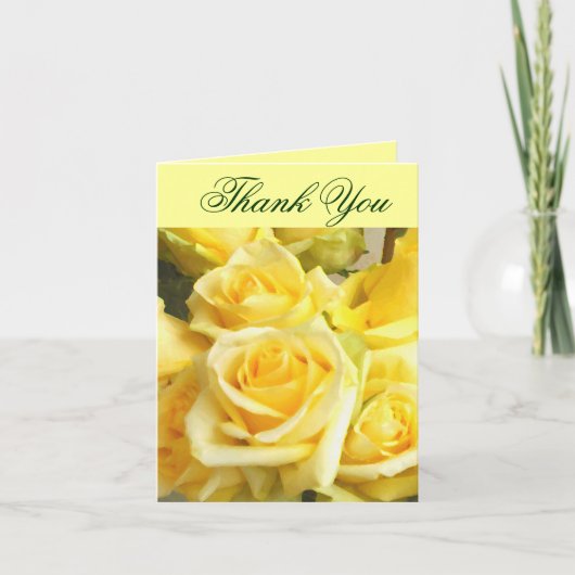 ,Gele Rose_ Bedankkaart (Voorkant)