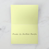 Gele Rose Bedankkaart (Binnen)