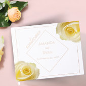 Gele Rose Bloem Bloemen Huwelijk Gastenboek