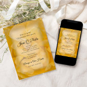 Gele Rose Bloem Viering van het Leven Memorial Kaart