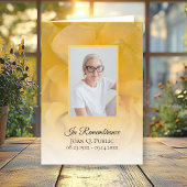 Gele Rose Bloemblaadjes Begrafenisdienst Gevouwen Programma