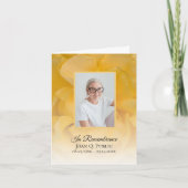 Gele Rose Bloemblaadjes Begrafenissympathie Bedankkaart (Voorkant)