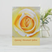 Gele Rose Bloemen Macro Foto Bedankkaart (Staand voorkant)