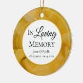 Gele Rose Bloemen Petals Memorial Keepsake Keramisch Ornament (Links)