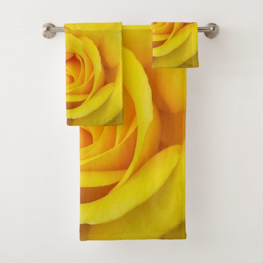 Gele Rose Blossom Bathroom Towel Set Bad Handdoek (Insitu)