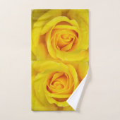 Gele Rose Blossom Bathroom Towel Set Bad Handdoek (Handdoek)