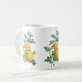 Gele Rose  botanische illustratie Koffiemok (Voorkant links)