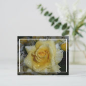 Gele Rose Briefkaart (Staand voorkant)