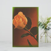  Gele Rose Briefpapier (Staand voorkant)